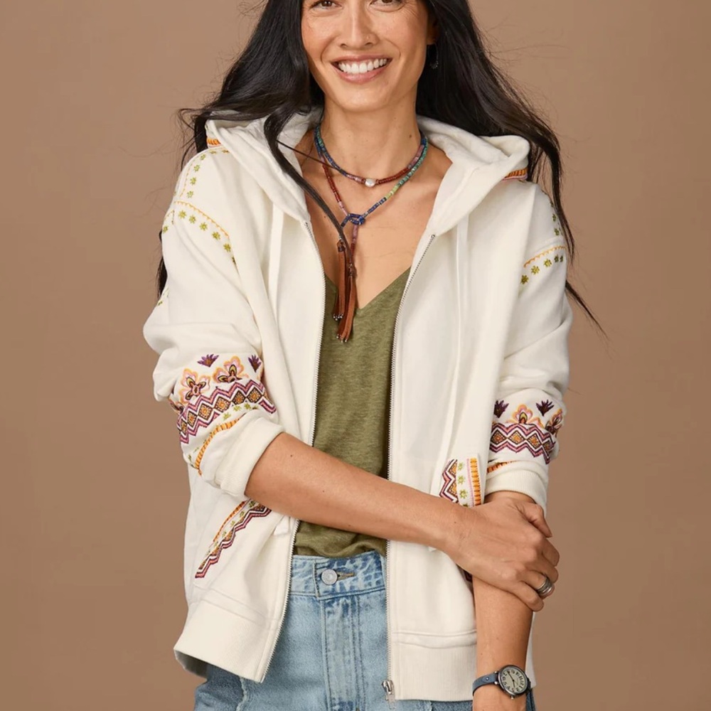 DRIFTWOOD Boho Adella Geo Hoodie Large L